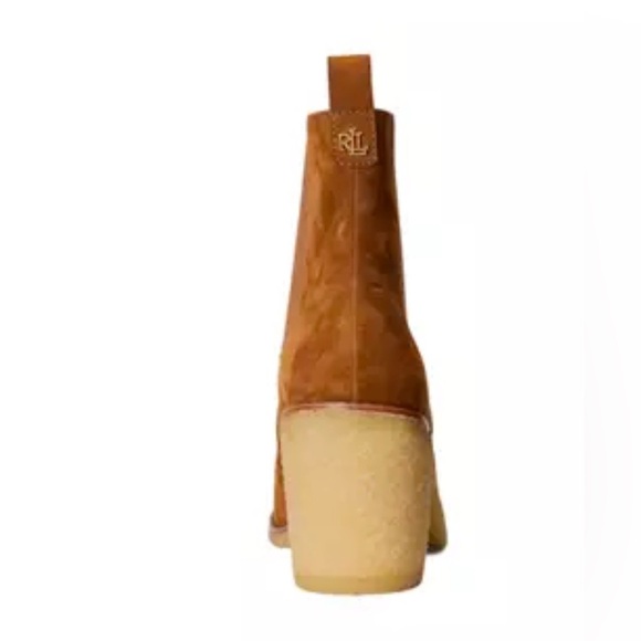 Ralph Lauren Marianna Bootie - Water Repellant Suede Whiskey Brown SIZE 11 READ - Picture 3 of 4